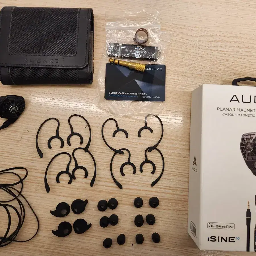 audeze isine10 평판형이어폰(사이퍼X) + 오디지 추가악세서리