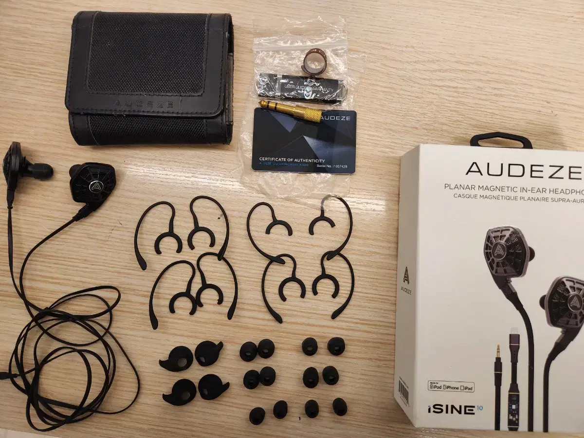 audeze isine10 평판형이어폰(사이퍼X) + 오디지 추가악세서리