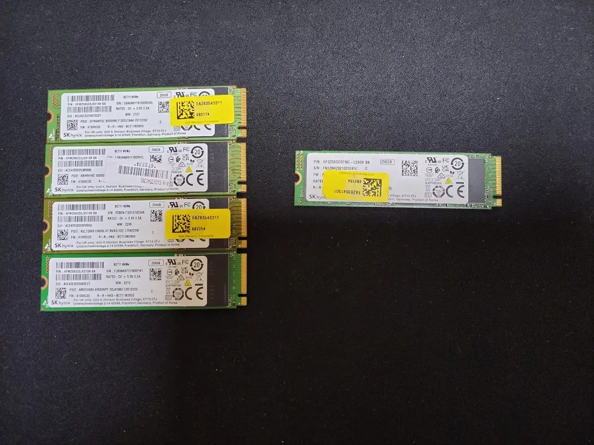 컴퓨터 저장장치 하이닉스 M.2 NVME SSD 256GB 세종류