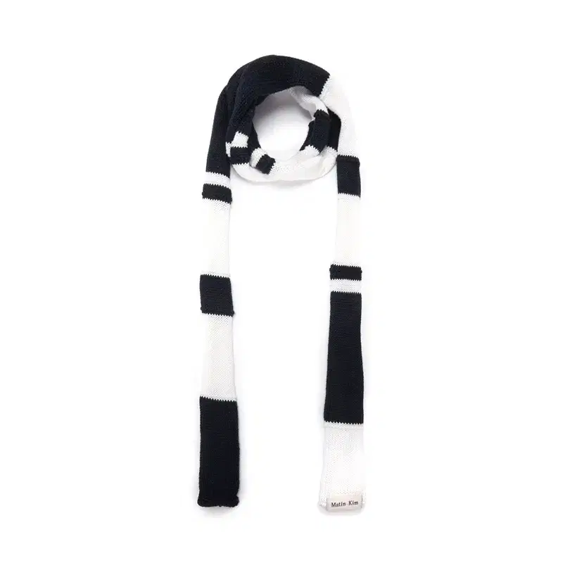 마뗑킴 목도리 COLOR BLOCK KNIT MUFFLER