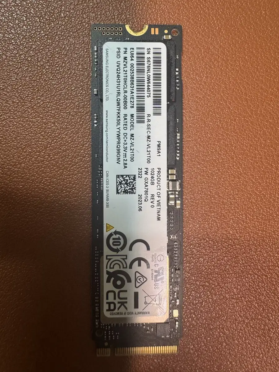 삼성전자 pm9a1 m.2 nvme 1tb