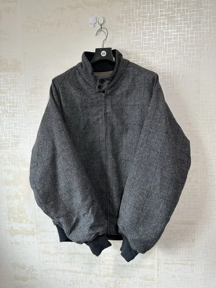 24AW Apres Tweed Harrington Jacket Charcoal