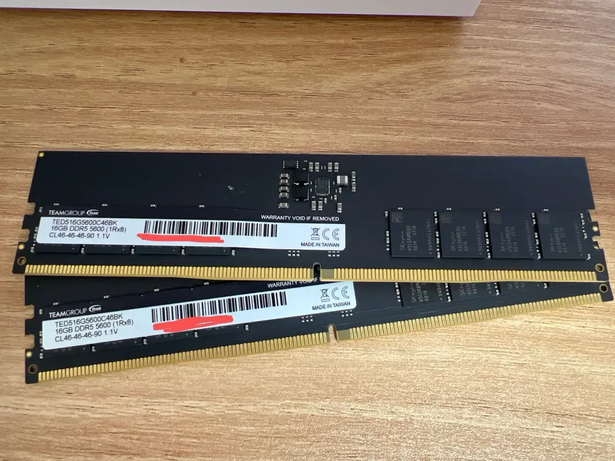 하이닉스칩 팀그룹 ddr5 5600 16gb*2 메모리