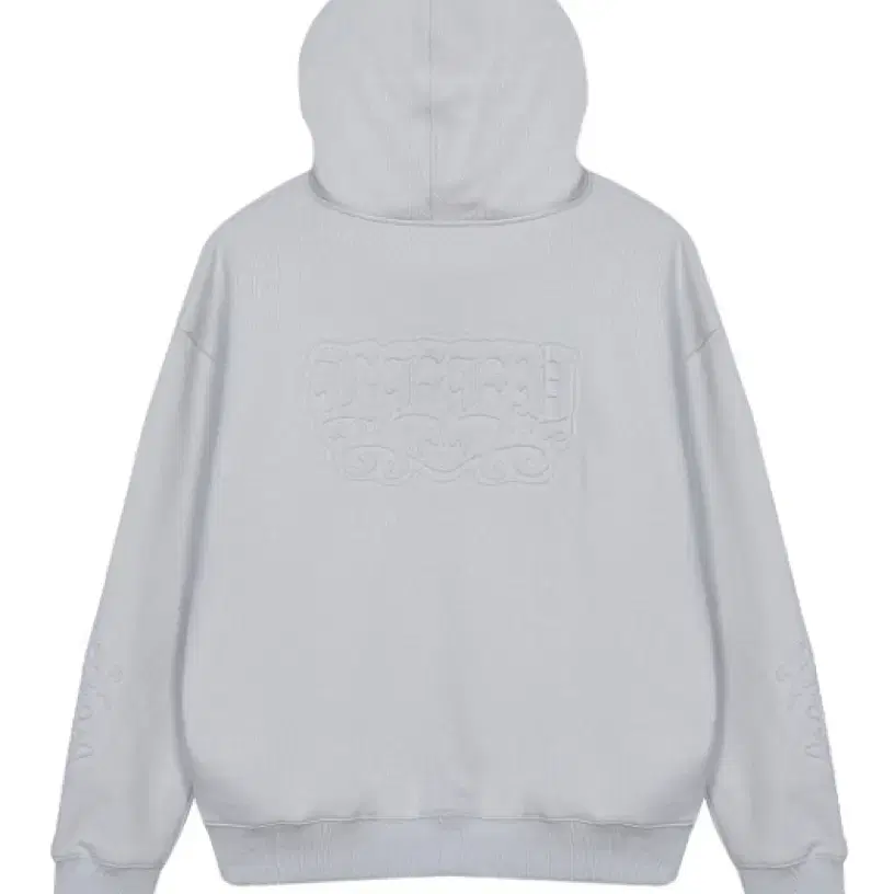 L.e.e.y EMBOSSED OVERSIZED HOODIE ZIP-UP