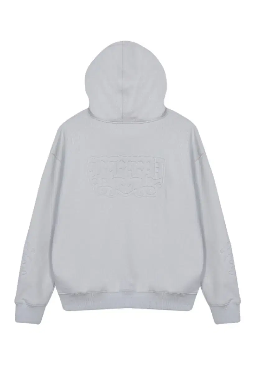 L.e.e.y EMBOSSED OVERSIZED HOODIE ZIP-UP