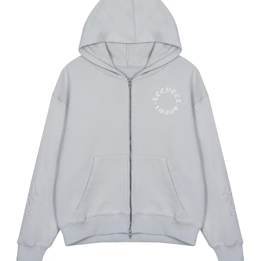 L.e.e.y EMBOSSED OVERSIZED HOODIE ZIP-UP