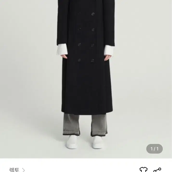 렉토 수지코트 recto double breasted coat