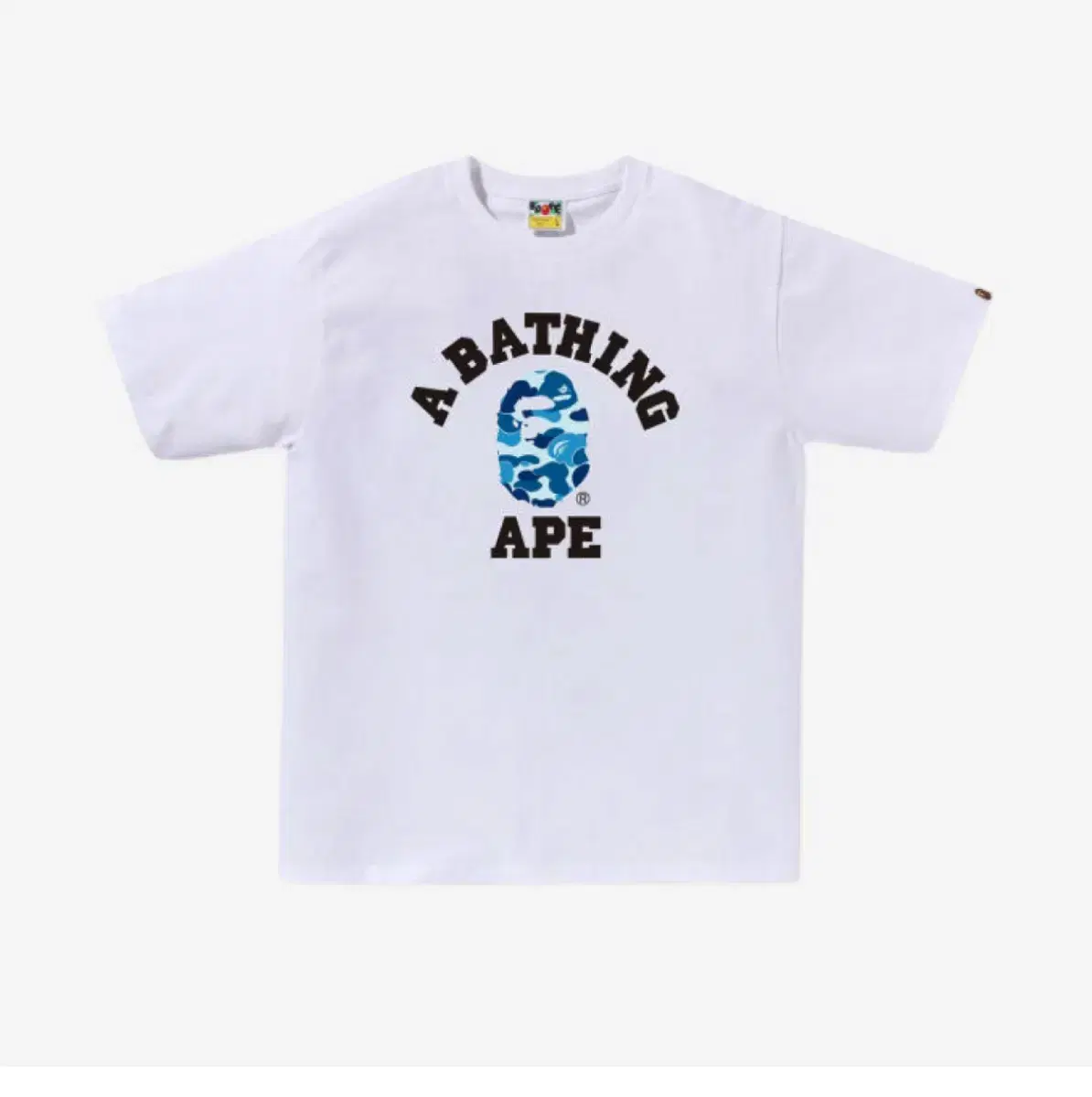 베이프 bape 카모 화이트 블루 M