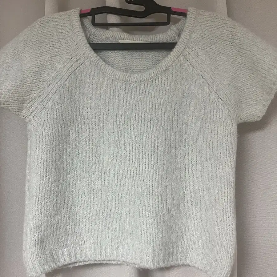 윤슬샵 mini knit top (white mint)