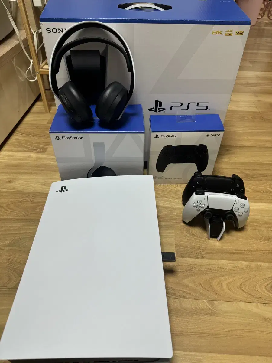 PS5 블루레이에디션 + 무선 헤드셋 + 추가 컨트롤러 급처