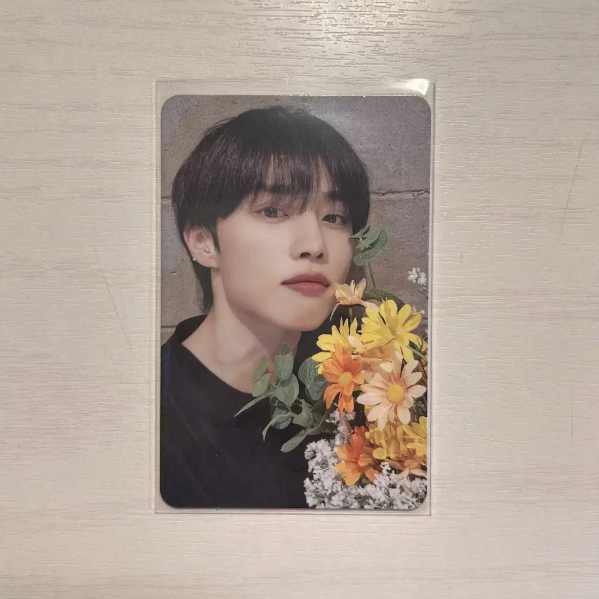 THE BOYZ sunwoo photocard BE AWAKE makestar unreleased photocard Yellow Bouquet