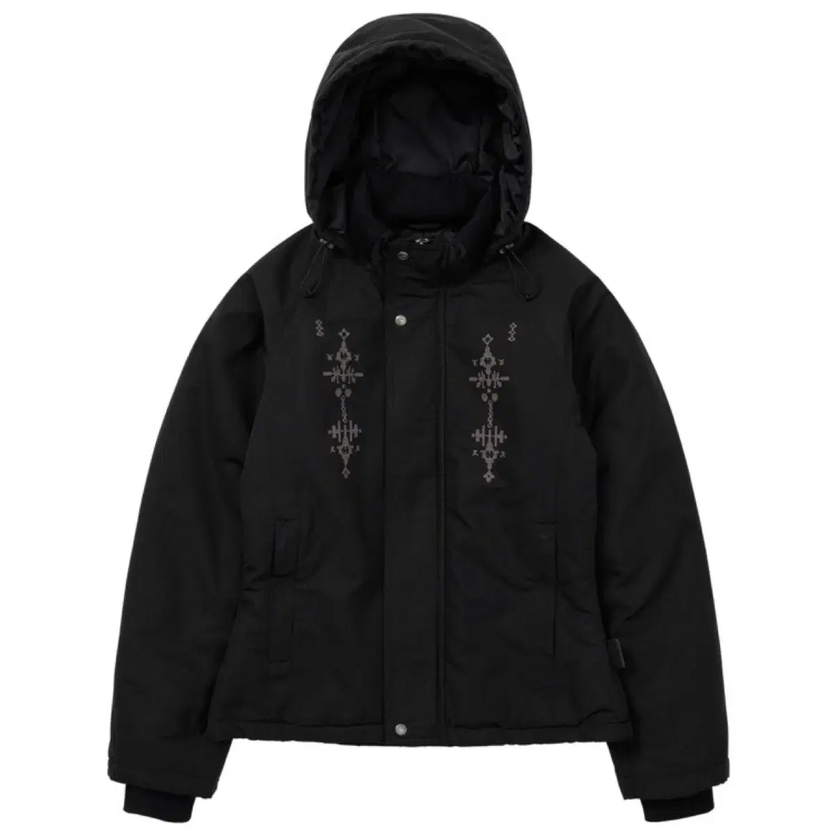 웰빙익스프레스 Embroidered Field Parka Black M