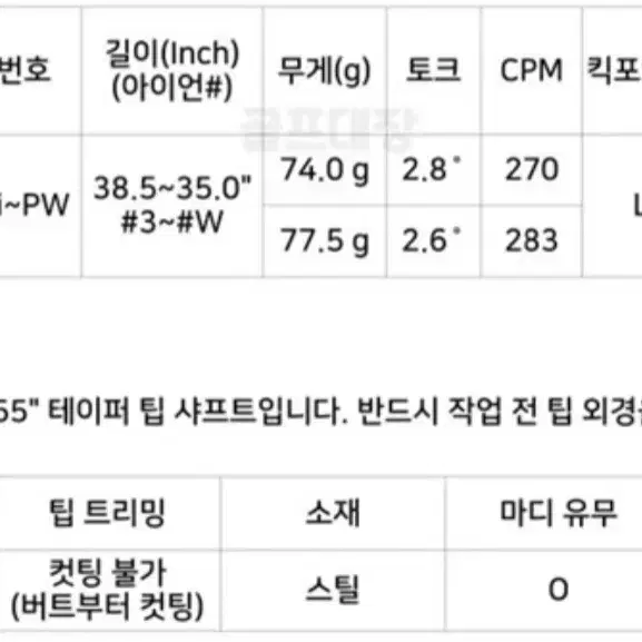 테일러메이드 P790 제로스7 4-P 여성 시니어