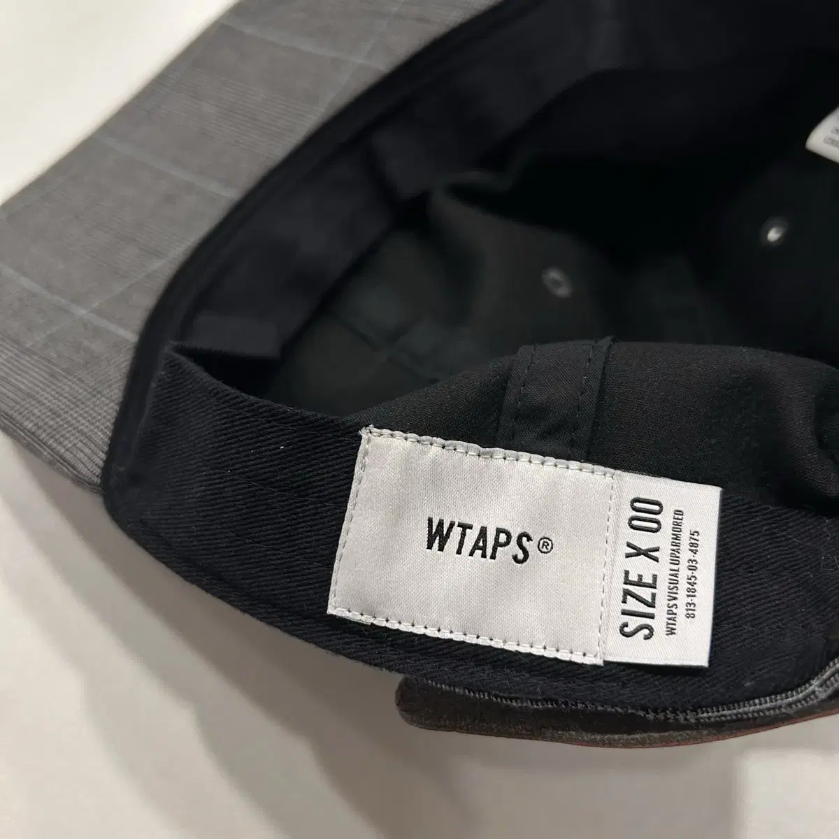 WTAPS 더블탭스 체크 6패널 볼캡 모자