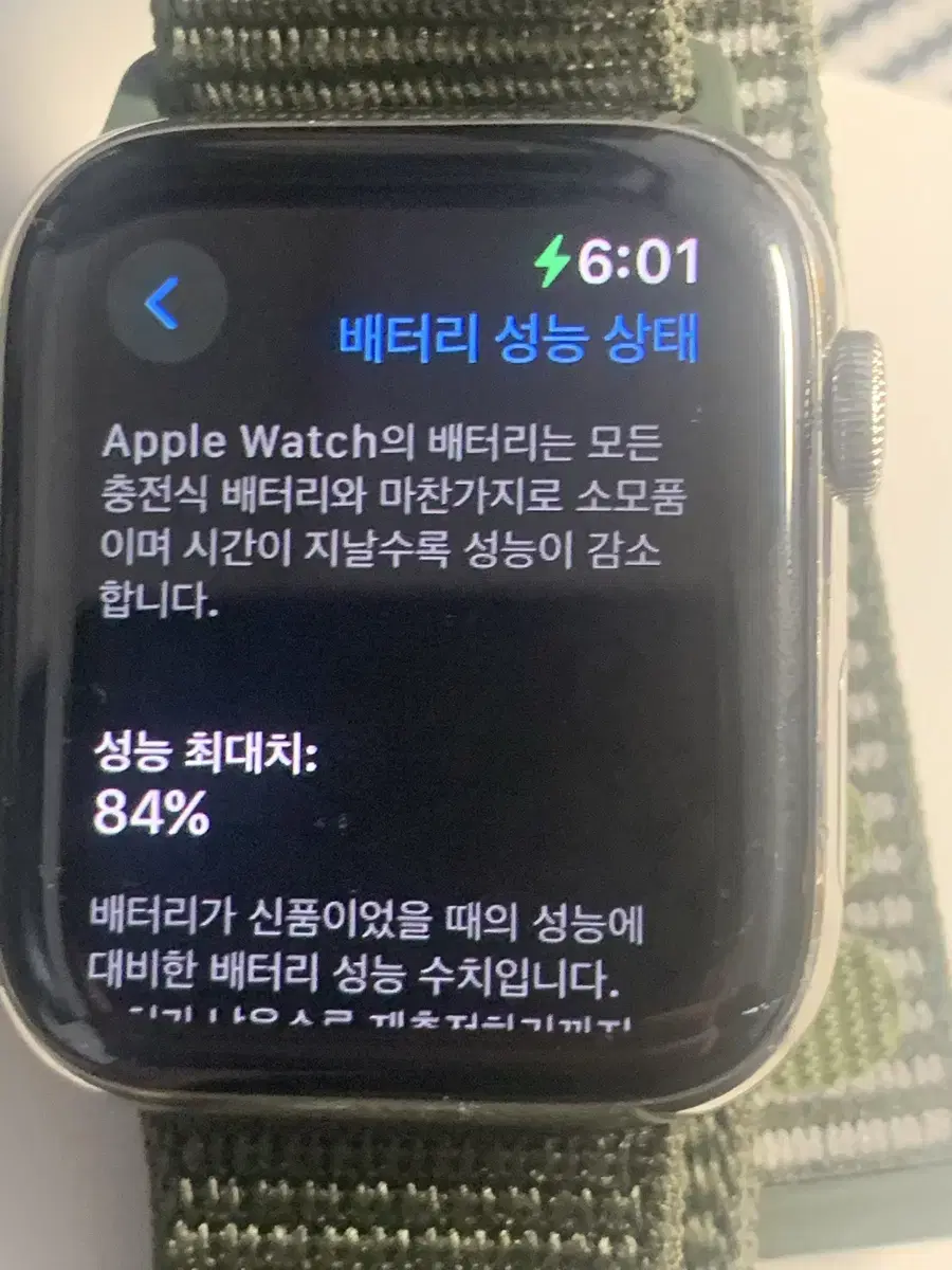 애플워치 5 44mm 스테인리스 실버