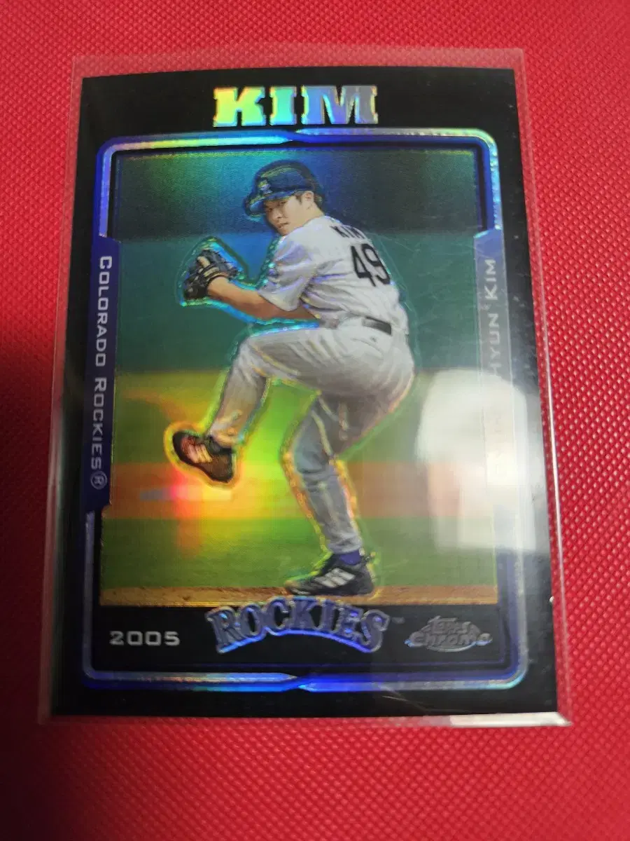 상태 안좋음) 김병현 250장 한정 Topps Chrome 블랙 리플렉터