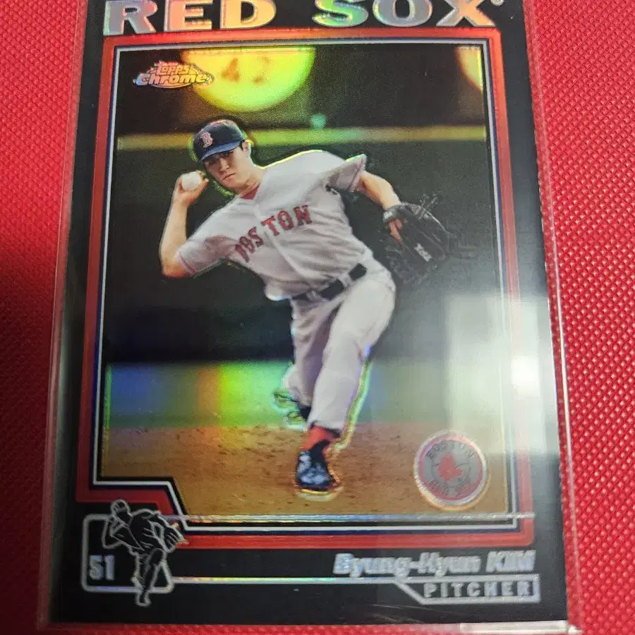 기아 김병현 Topps Chrome 블랙 리플렉터 카드