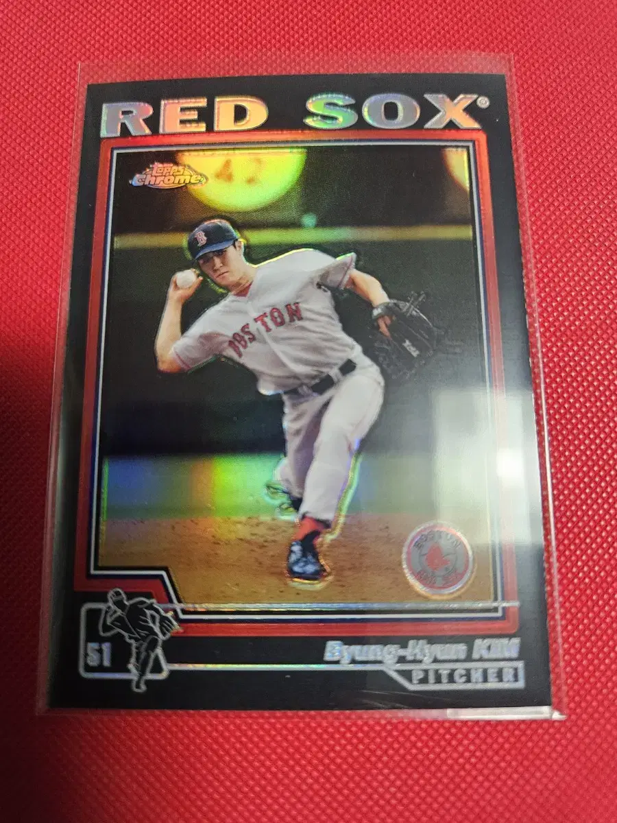 기아 김병현 Topps Chrome 블랙 리플렉터 카드