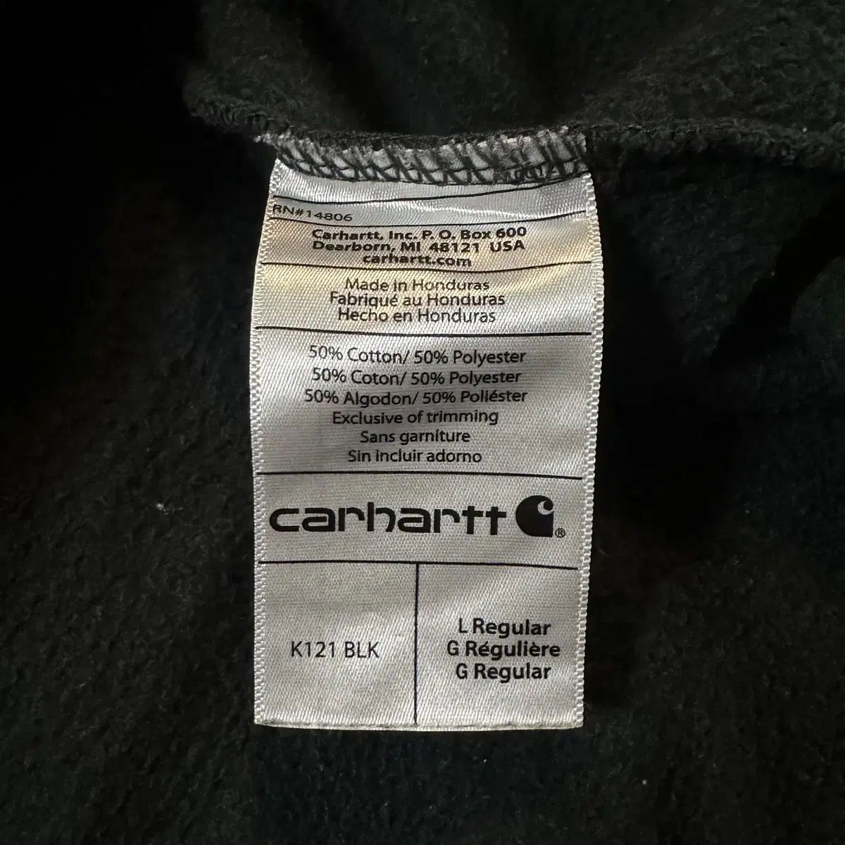 [L] 칼하트 CARHARTT 미드웨이트 오리지널핏 기모 후드티 블랙