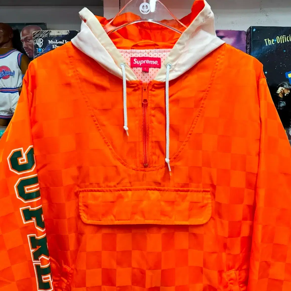 슈프림 Checkered Nylon Hooded Pullover