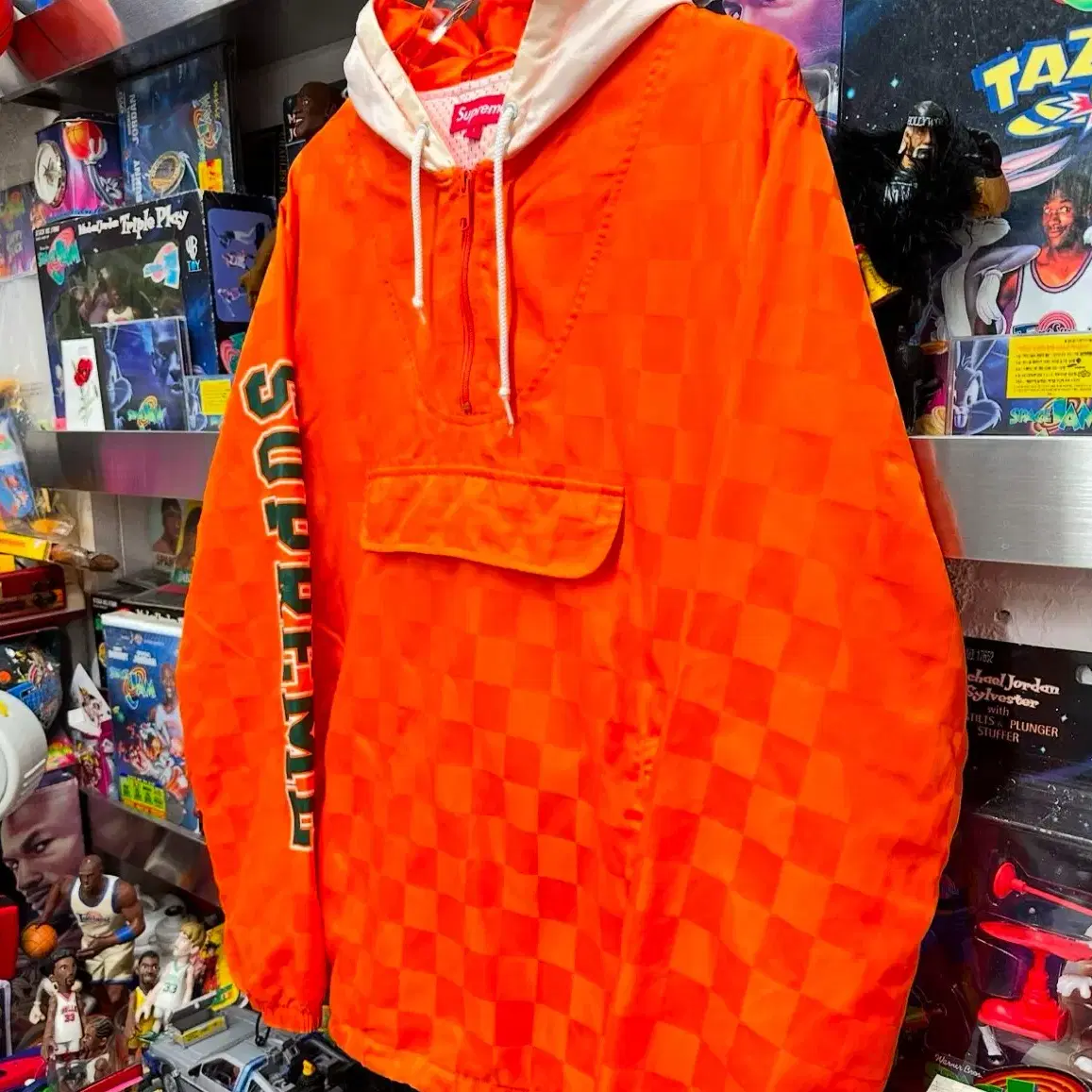 슈프림 Checkered Nylon Hooded Pullover