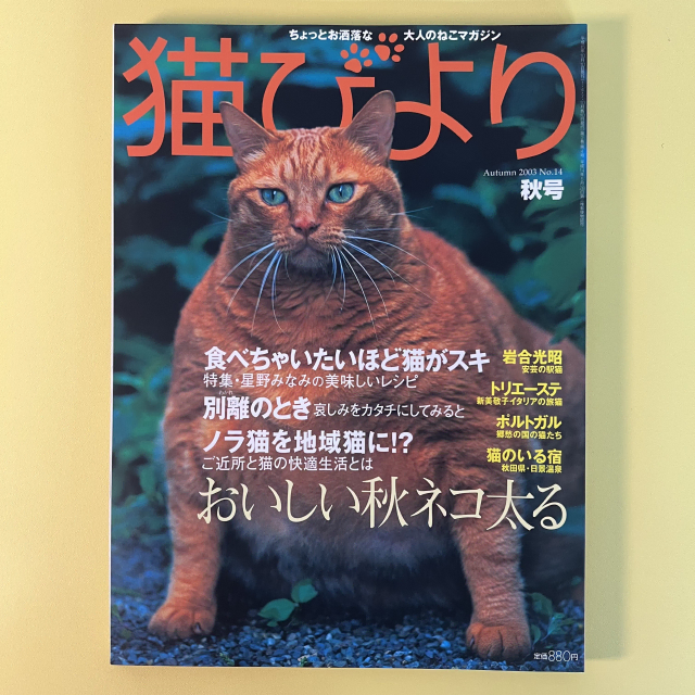 고양이 잡지 네코비요리 2003-가을 반려동물 사진 화보 집사 네코 일본