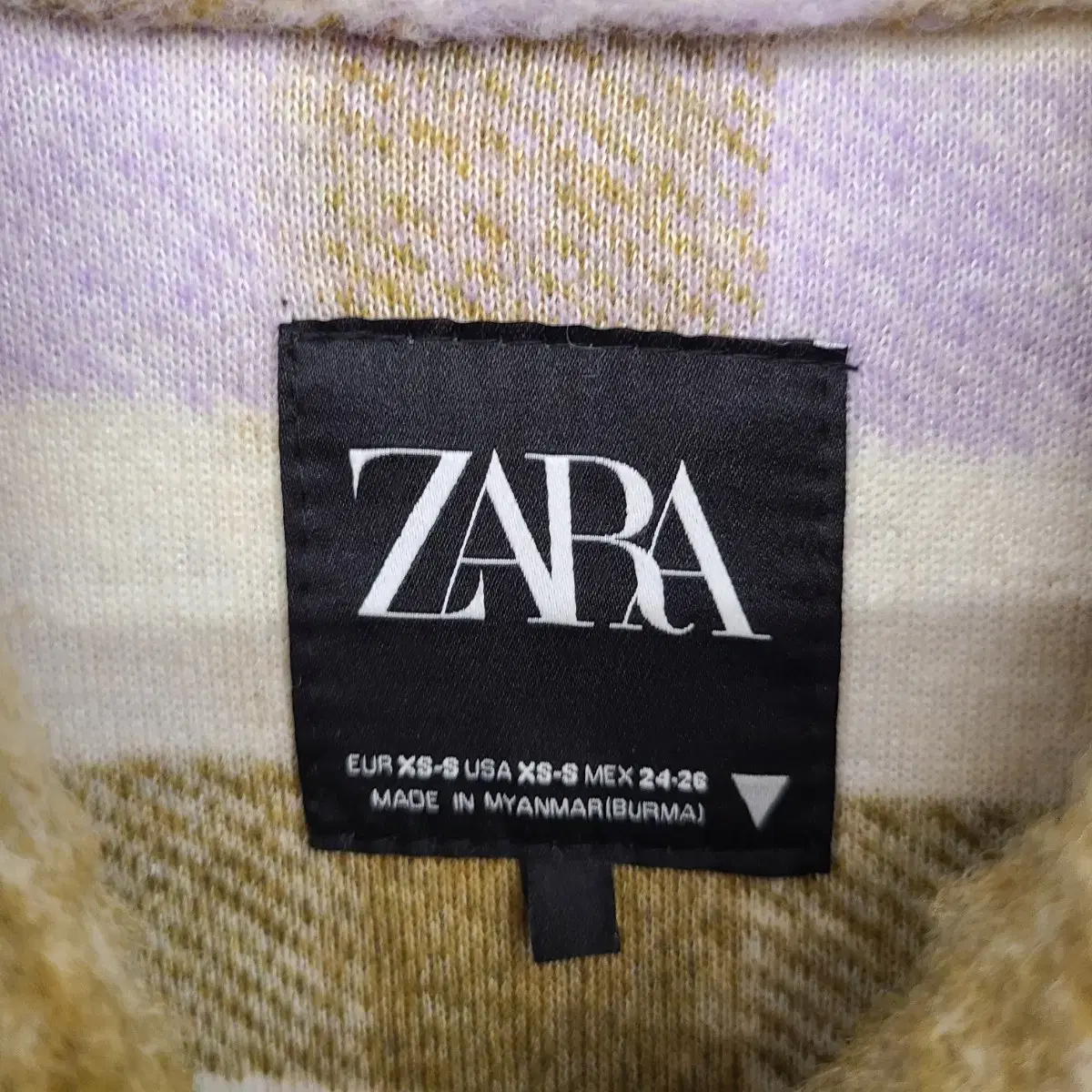 [여성77 size] ZARA 자라 모직 체크 자켓