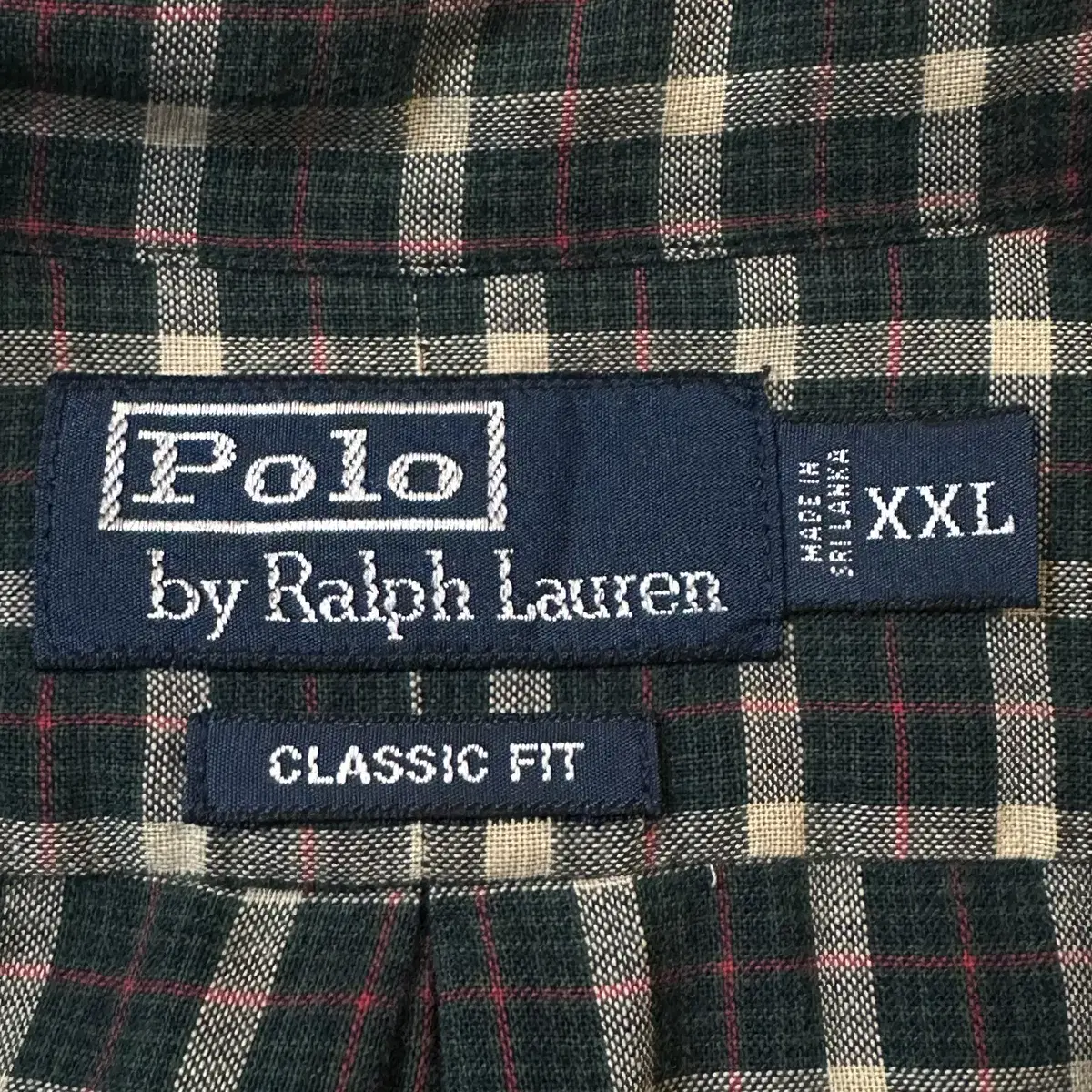 [2XL] 폴로 랄프로렌 POLO 클래식핏 투포켓 린넨 체크셔츠 그린