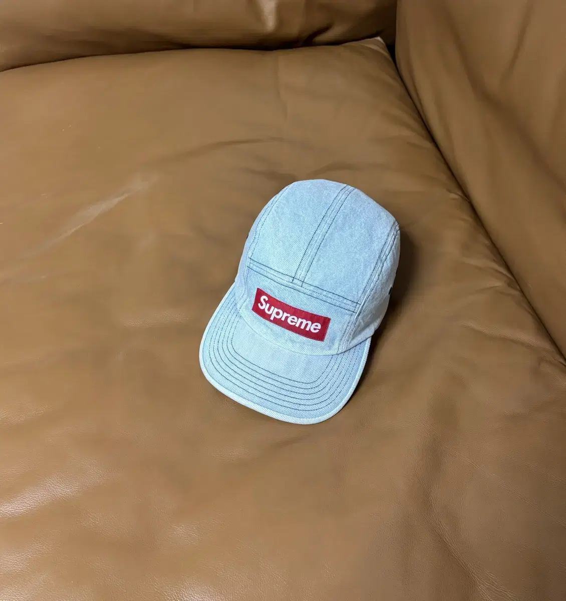 Supreme 슈프림 데님 캠프캡 모자 22fw Washed Denim