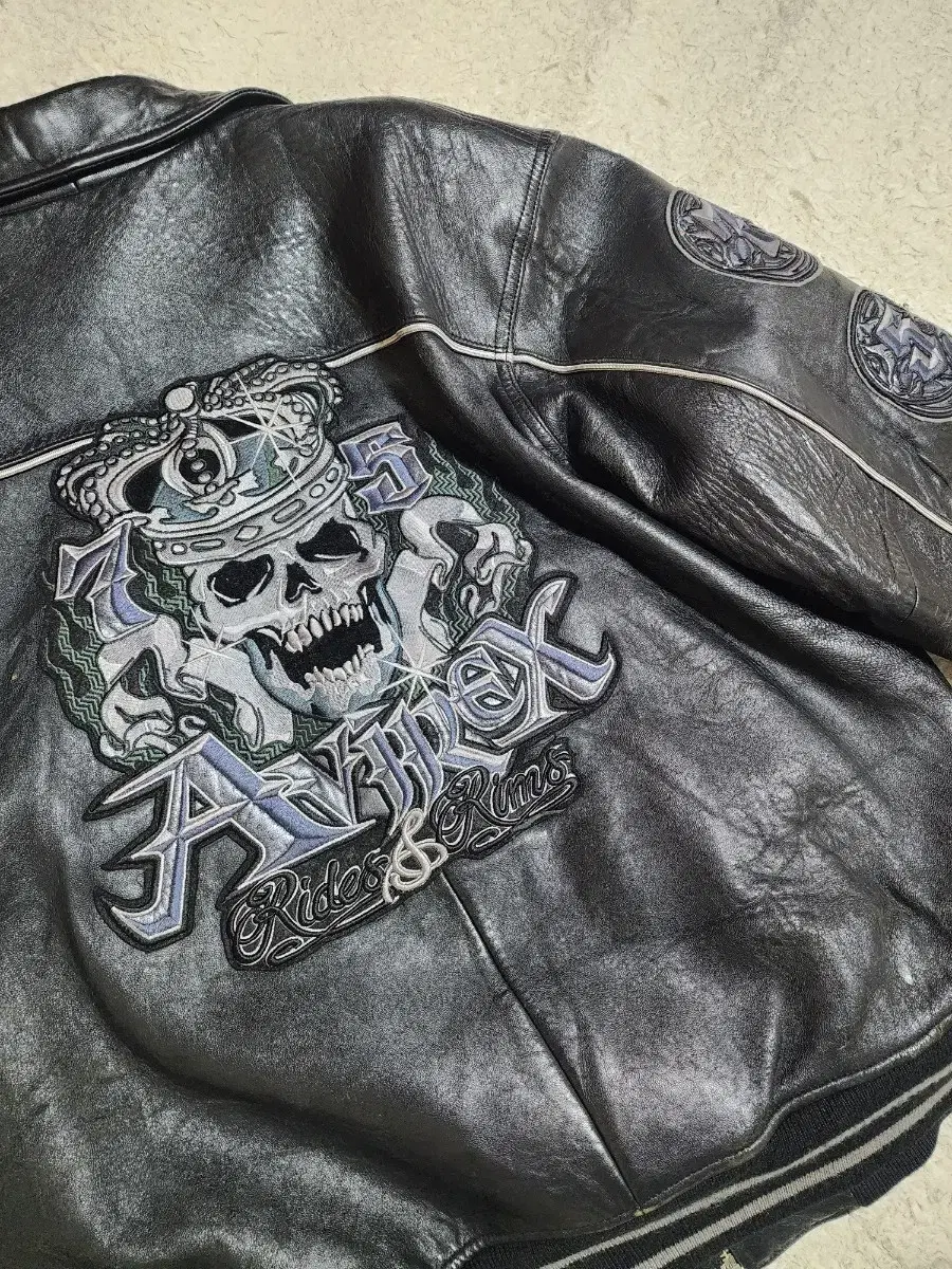 Avyrex Skeleton Leather Jacket XL