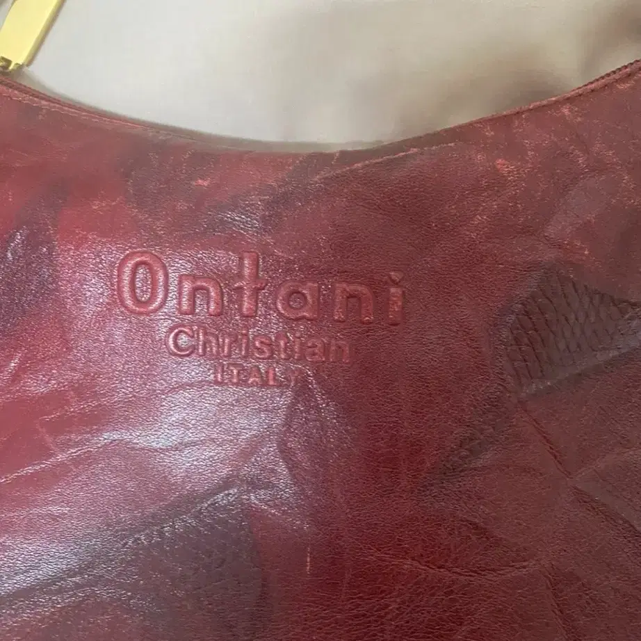 Ontani Christian Italy 가죽  가방 크로스잭 숄더백