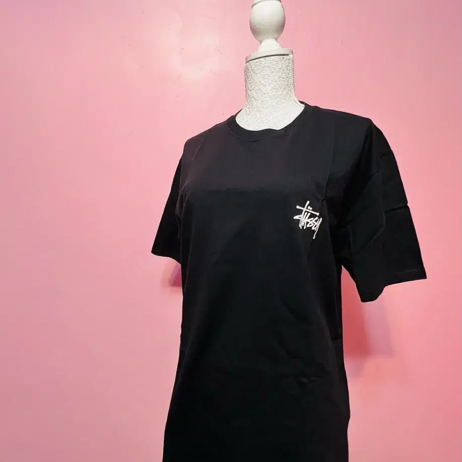 스투시 Basic Stussy Tee 1904870 블랙 라지