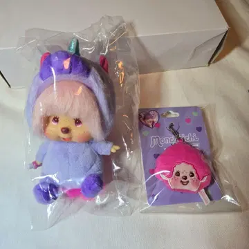 시나코 x 몬치치 SS 얼굴로카 키체인 유니콘 봉제 참 시나코