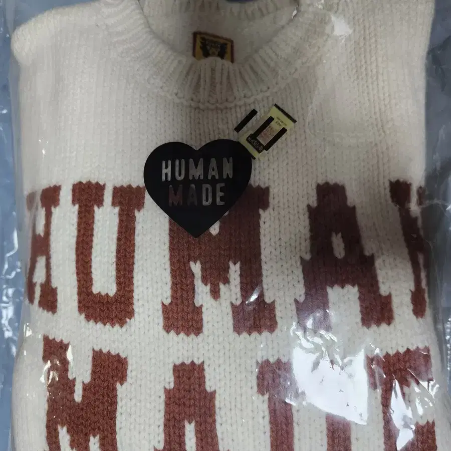 휴먼메이드(XL) Dachs Knit Sweater White