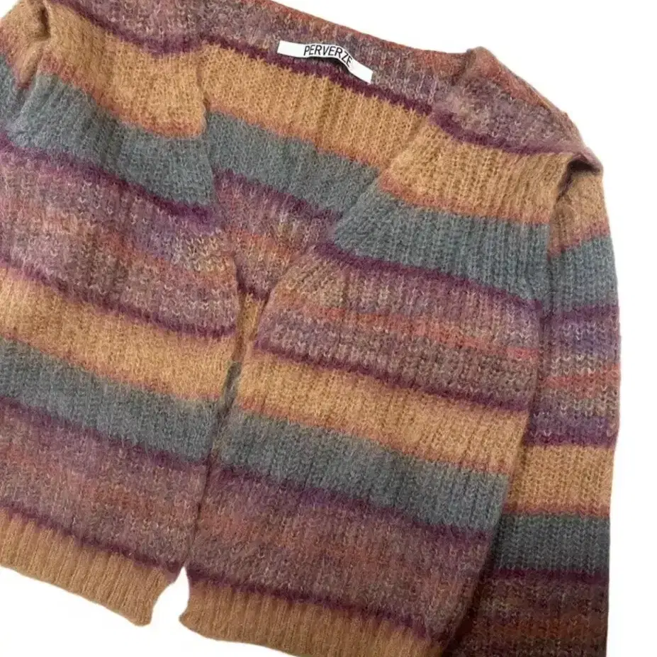 [퍼버즈] PERVERZE stripe mohair cardigan