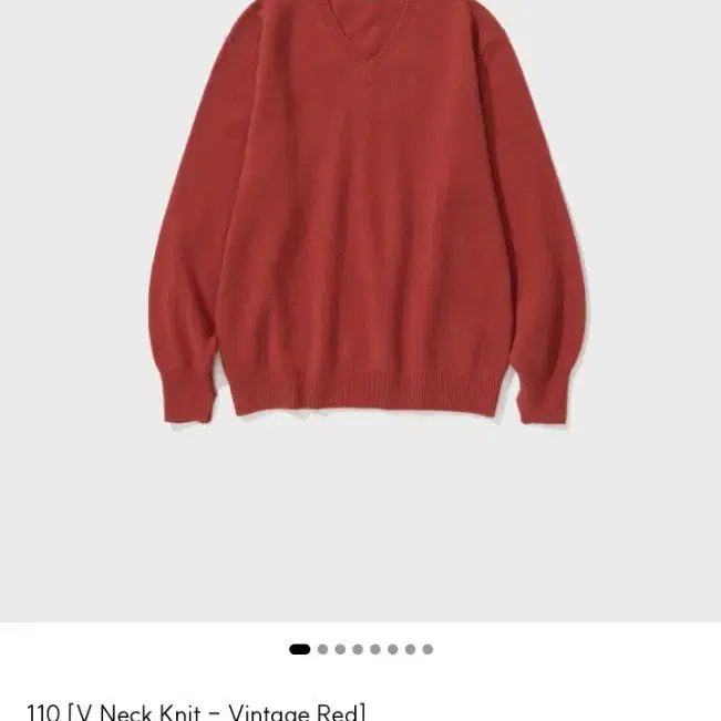 마이라이브러리V Neck Knit - Vintage Red(라지)