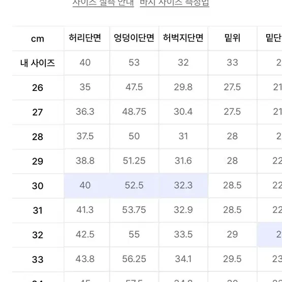 무탠다드 퍼티그팬츠 30