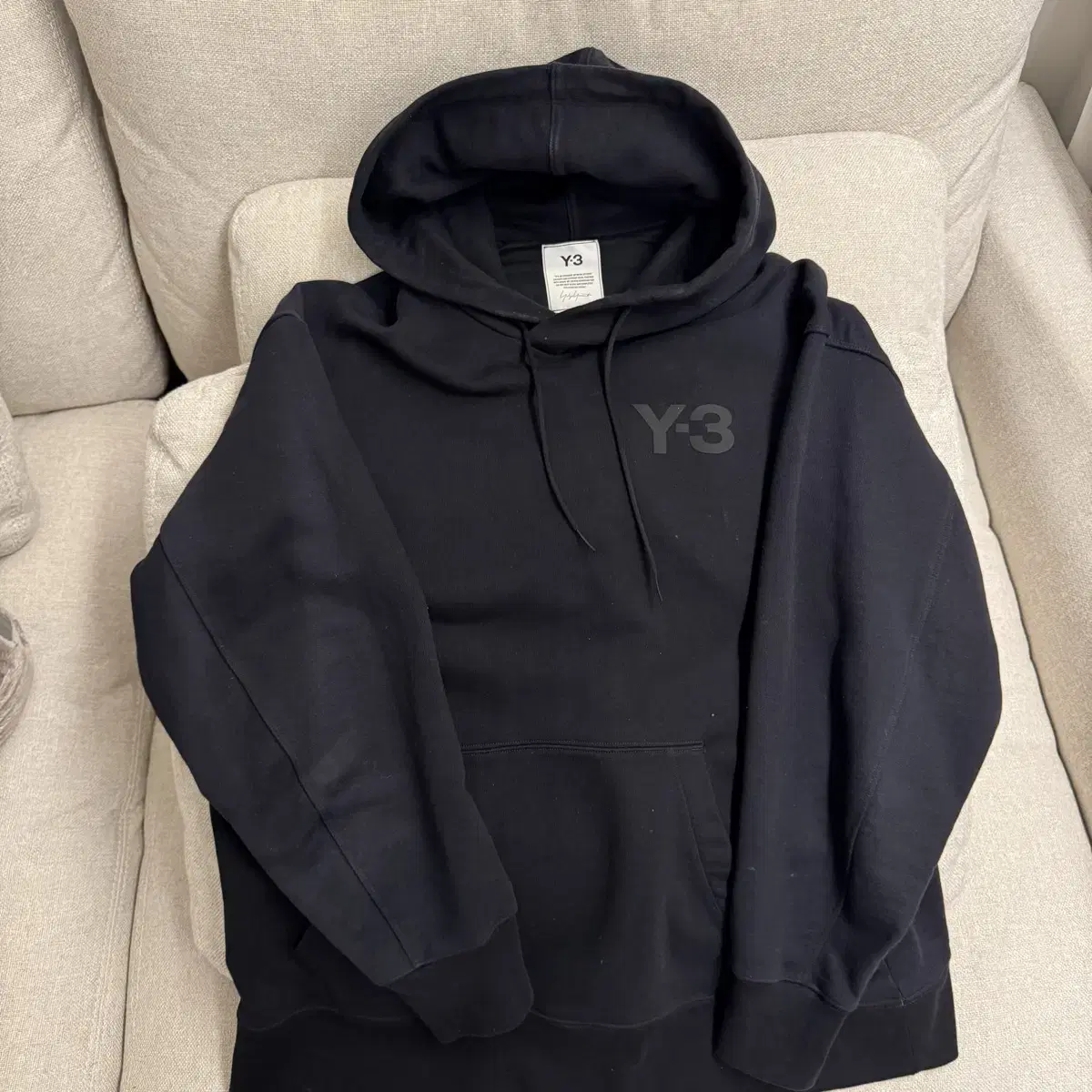 Y-3 블랙 후드 XL