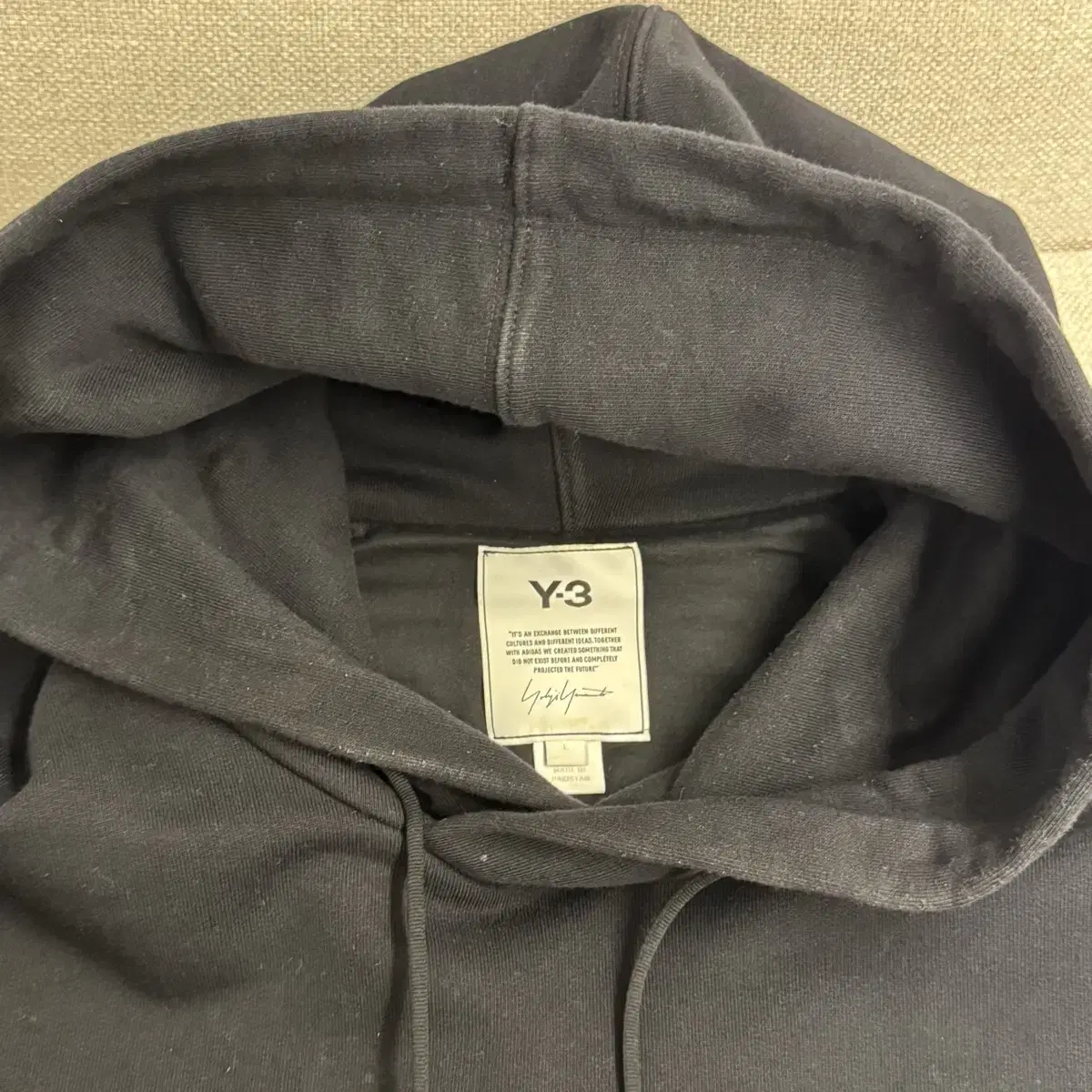 Y-3 블랙 후드 XL