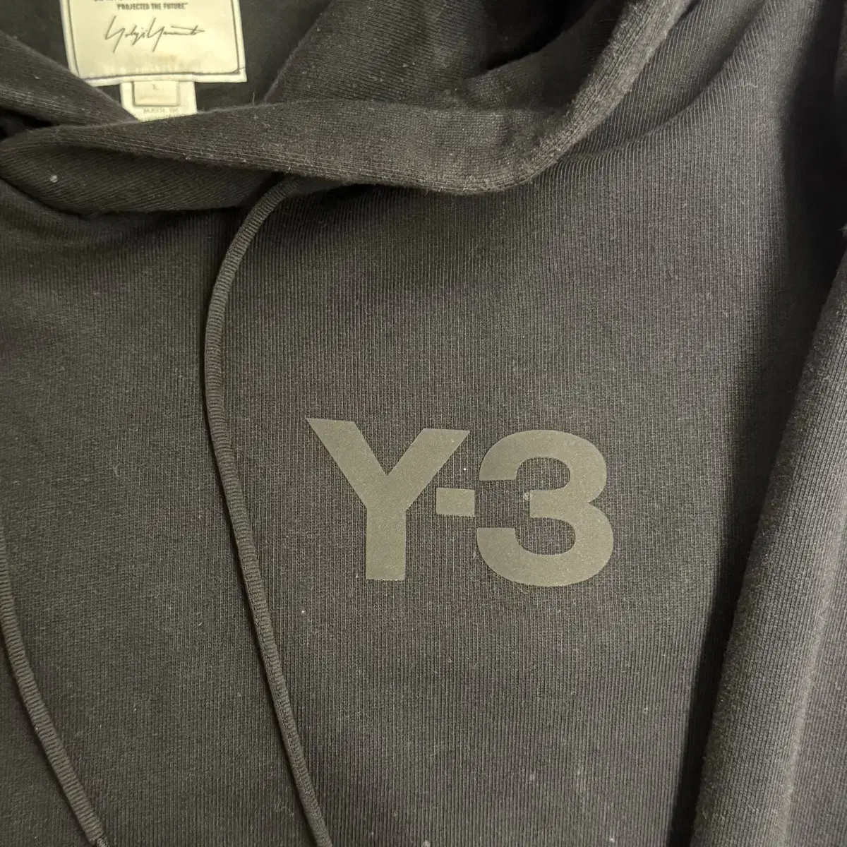 Y-3 블랙 후드 XL