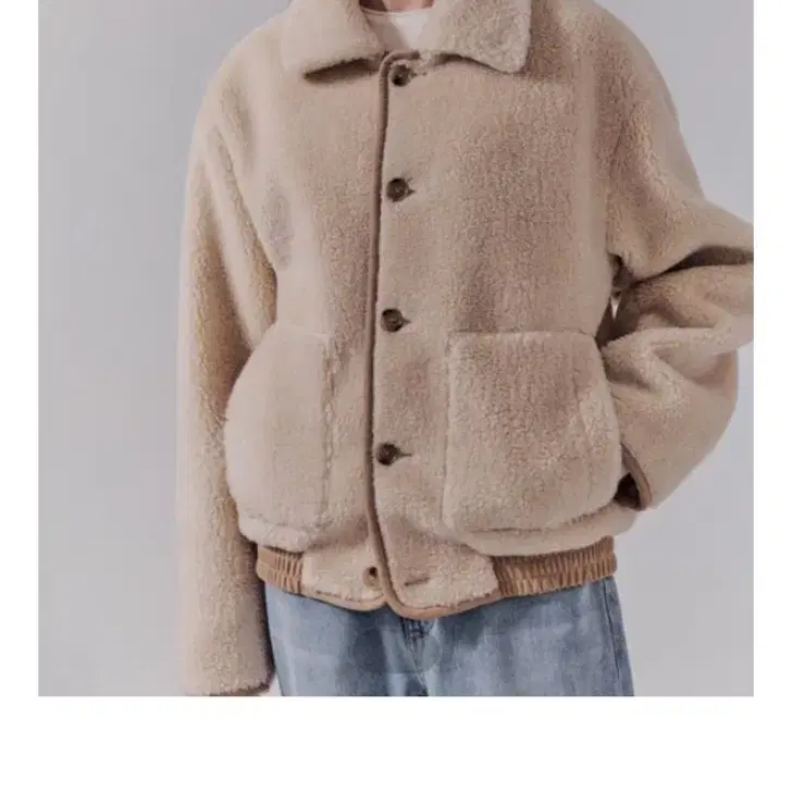 던스트 SUEDE-LINED SHEARLING BLOUSON JACKET