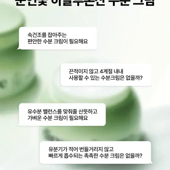 딘시 프리미엄 비건 눈연꽃 히알루론산 수분크림