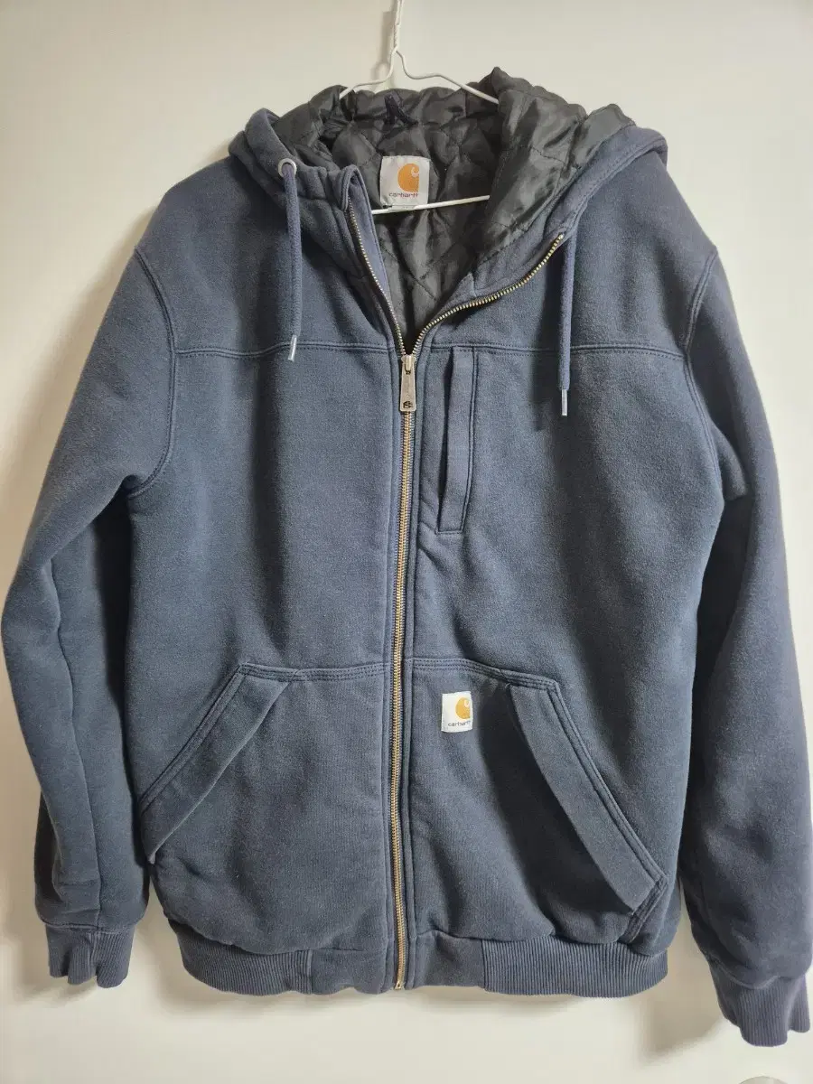 Calhart RainDefender Relaxed Fit Midweight Hooded Zip Up Navy M