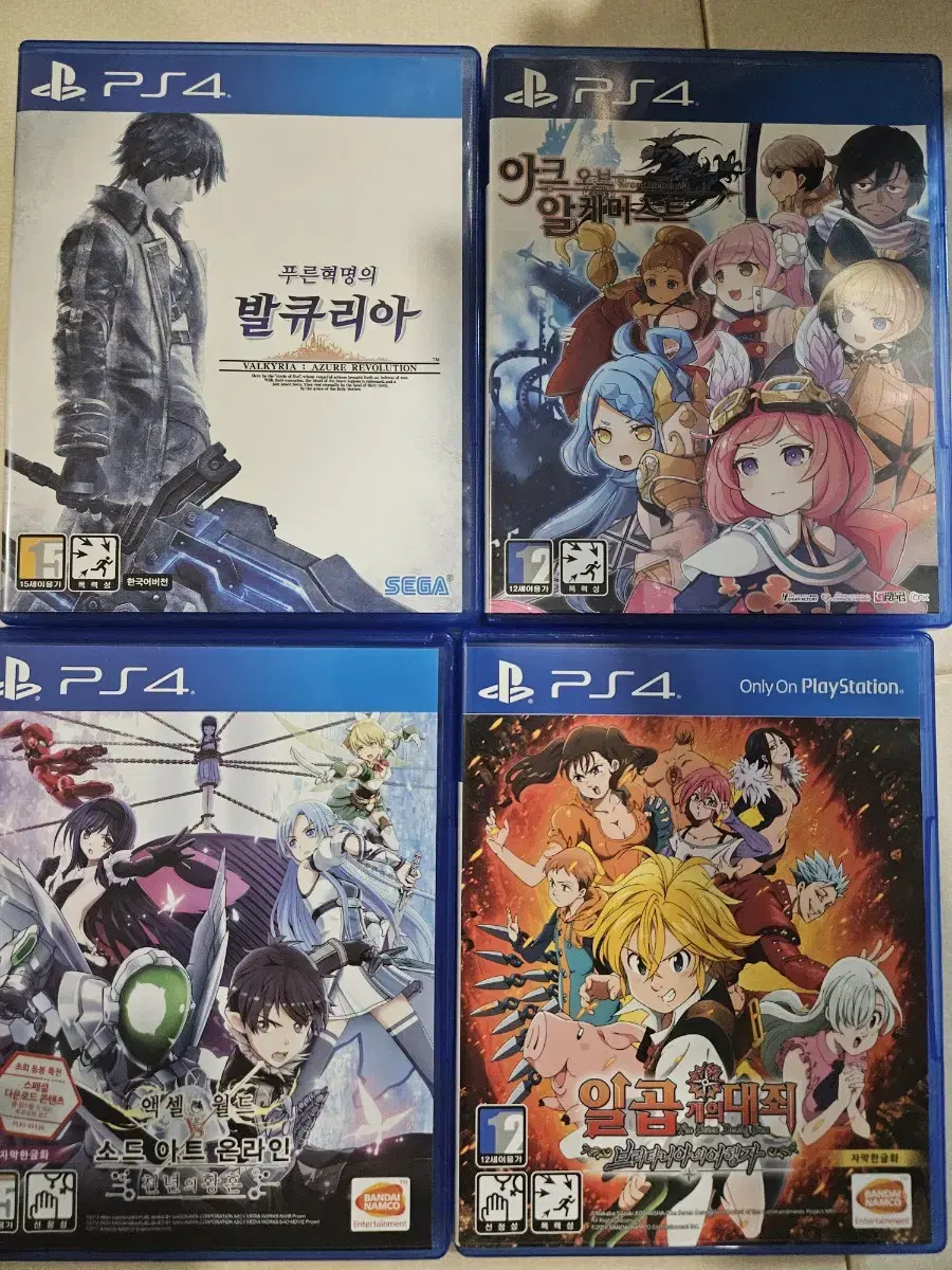 PS4 발큐리아, 엑셀월드, 일곱개의 대죄, 아크오브 알케미스트