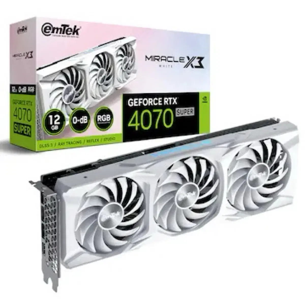 이엠텍 지포스 RTX 4070 SUPER MIRACLE X3 WHITE