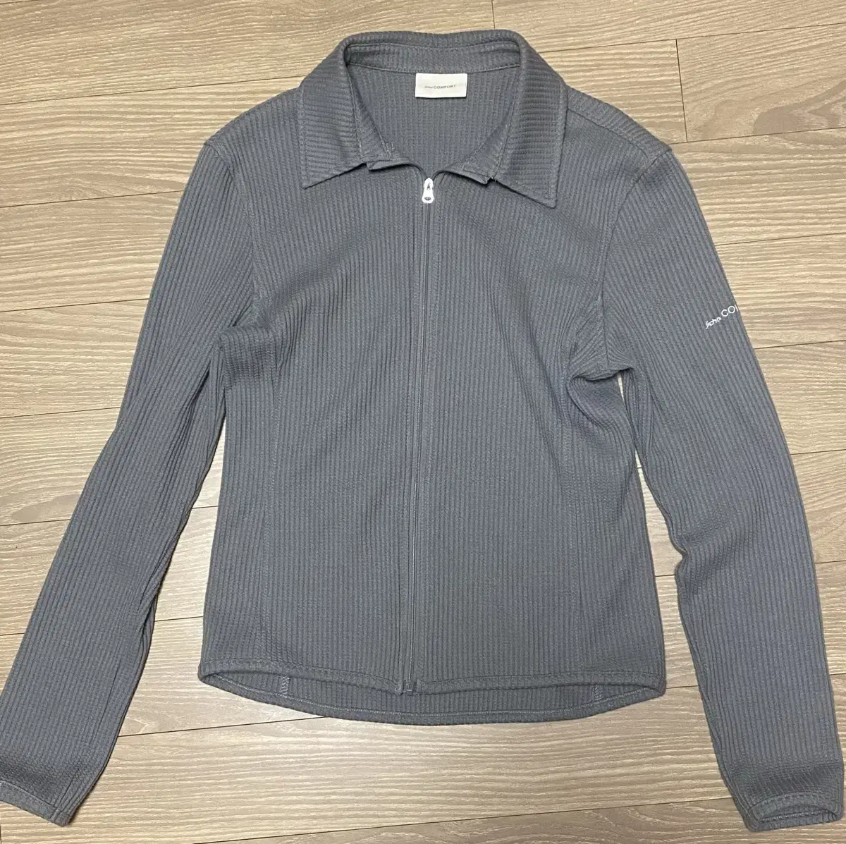 지초이컴포트 WAFFLE ZIP SHIRT 그레이