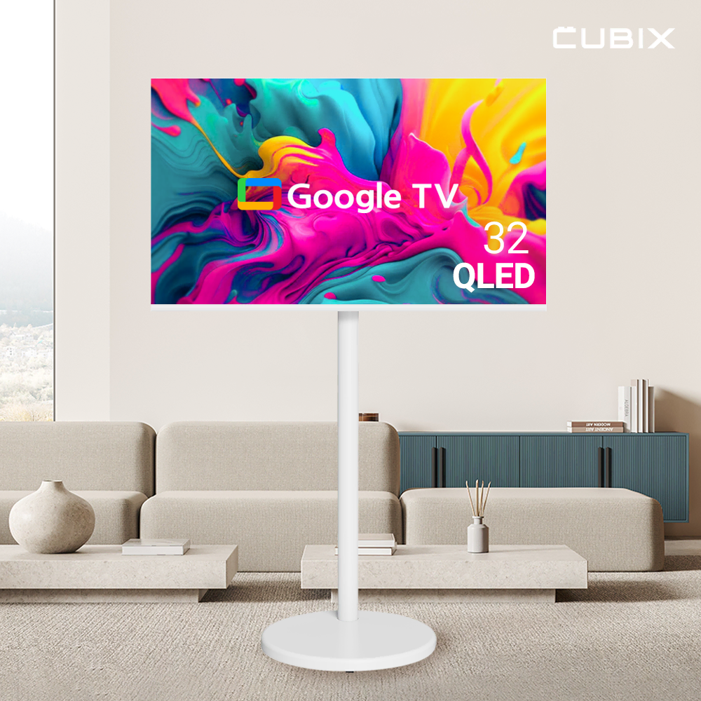 무빙큐빅스 32인치 FHD QLED TV 화이트에디션 삼탠바이미 티비