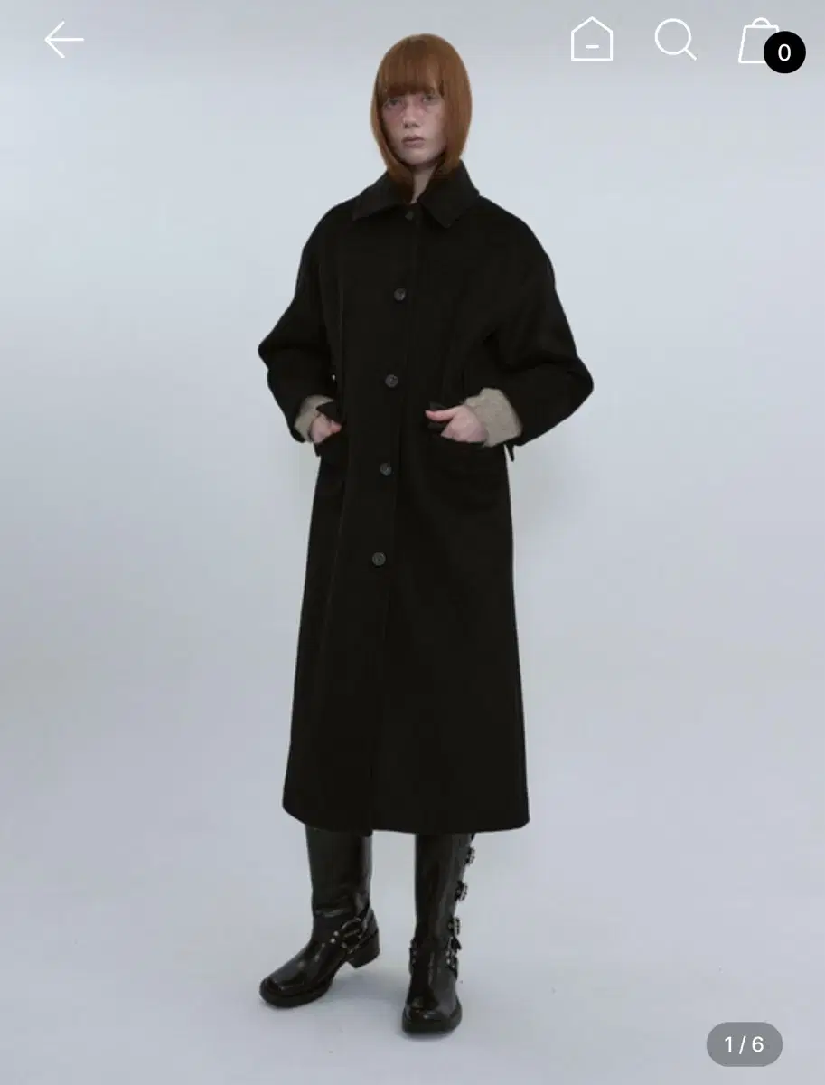 Ahwe 아위 phoebe dart coat black s사이즈