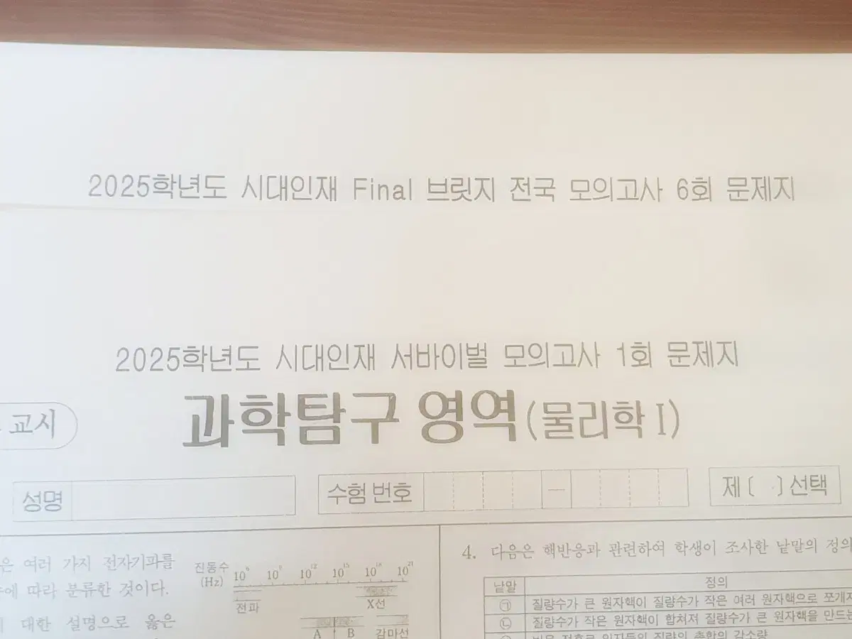 물1 2025 시대인재 파이널 브릿지