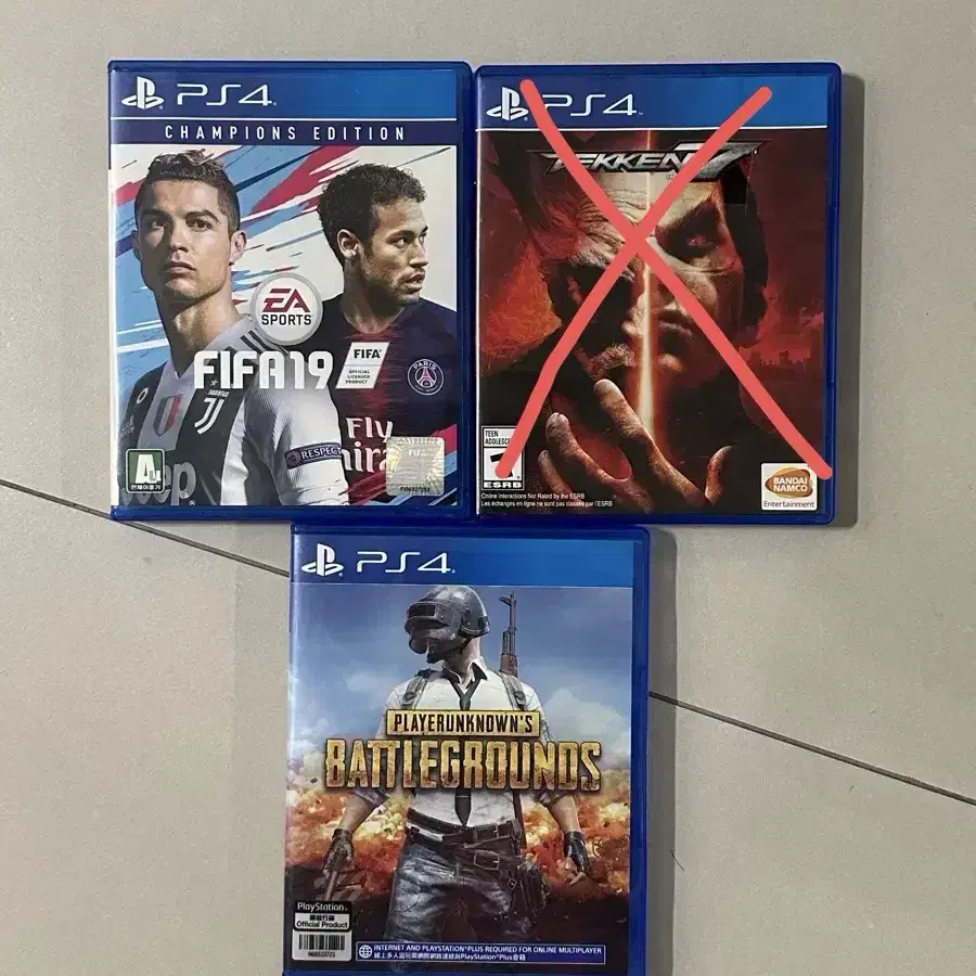 ps4 배틀그라운드/피파19/철권7